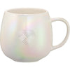 Leed's White Iridescent 15 oz Ceramic Mug