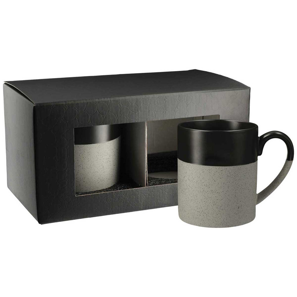 Leed's Grey Otis Ceramic Mug 2 in 1 Gift Set