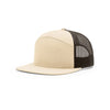 Richardson Khaki/Brown Mesh Back Split 7 Panel Trucker Hat