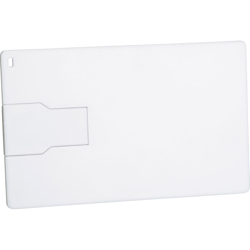 Leed's White Slim Credit Card Flash Drive 4GB