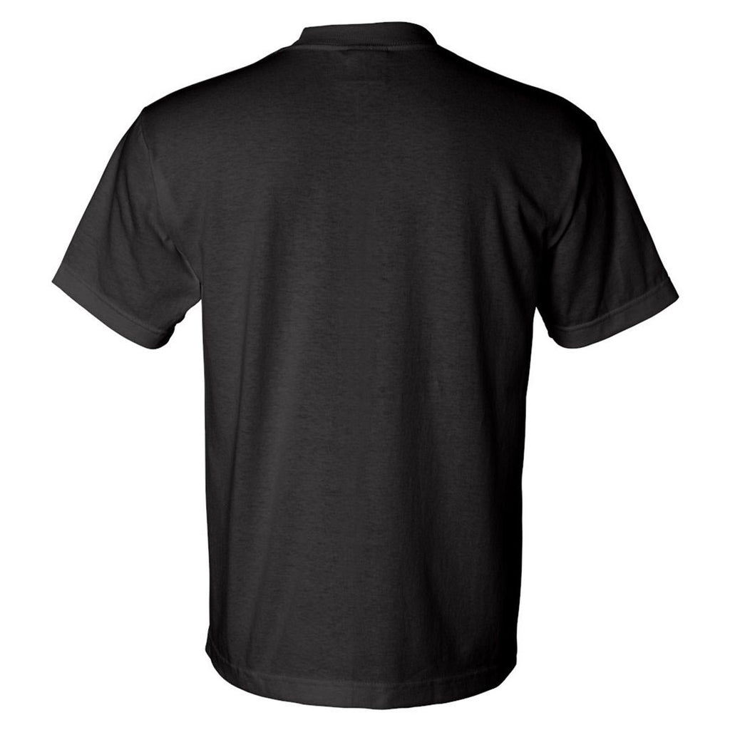 Bayside Men's Black USA-Made 50/50 Short Sleeve T-Shirt