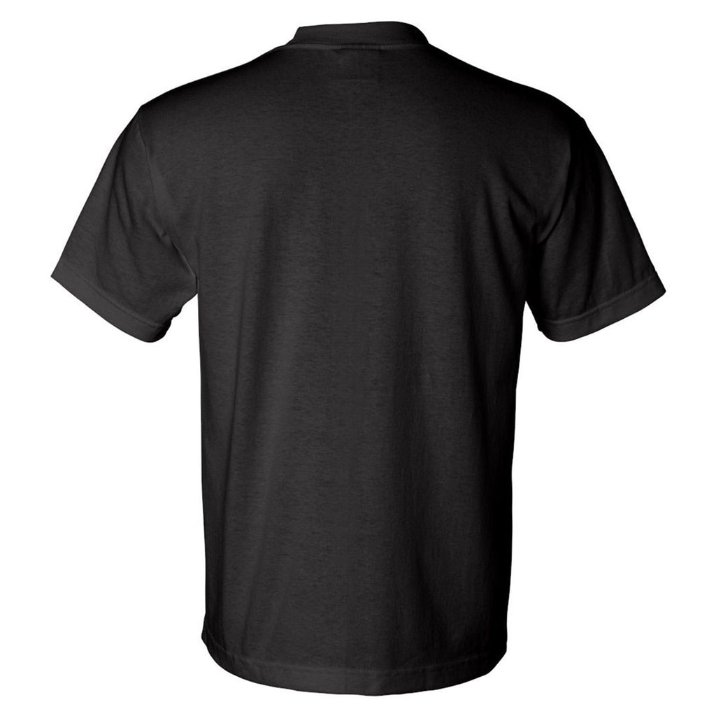 Bayside Men's Black USA-Made 50/50 Short Sleeve T-Shirt