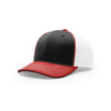 Richardson Black/White/Red On-Field Tri-Color Pulse SportMesh R-Flex Cap