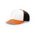 Richardson White/Black/Orange On-Field Tri-Color Pulse SportMesh R-Flex Cap