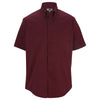Edwards Men's Burgundy CottonPlus Short Sleeve Twill Shirt
