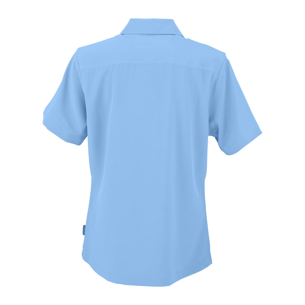 Vantage Women's Carolina Blue Woven Camp Shirt