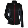 Spyder Women's Black/Plr/Red Full Zip Sweater