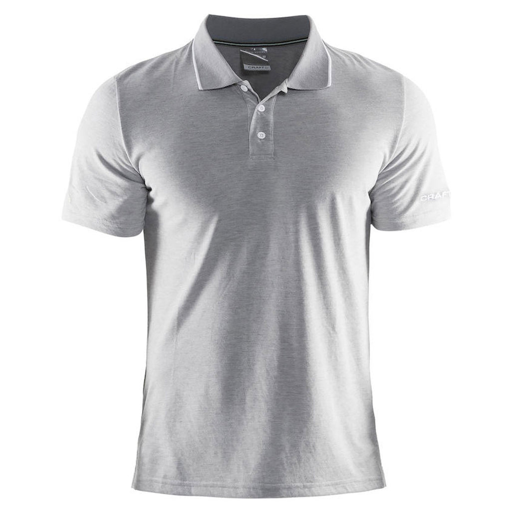 Craft Sports Men's Grey Melange In-the-Zone Polo