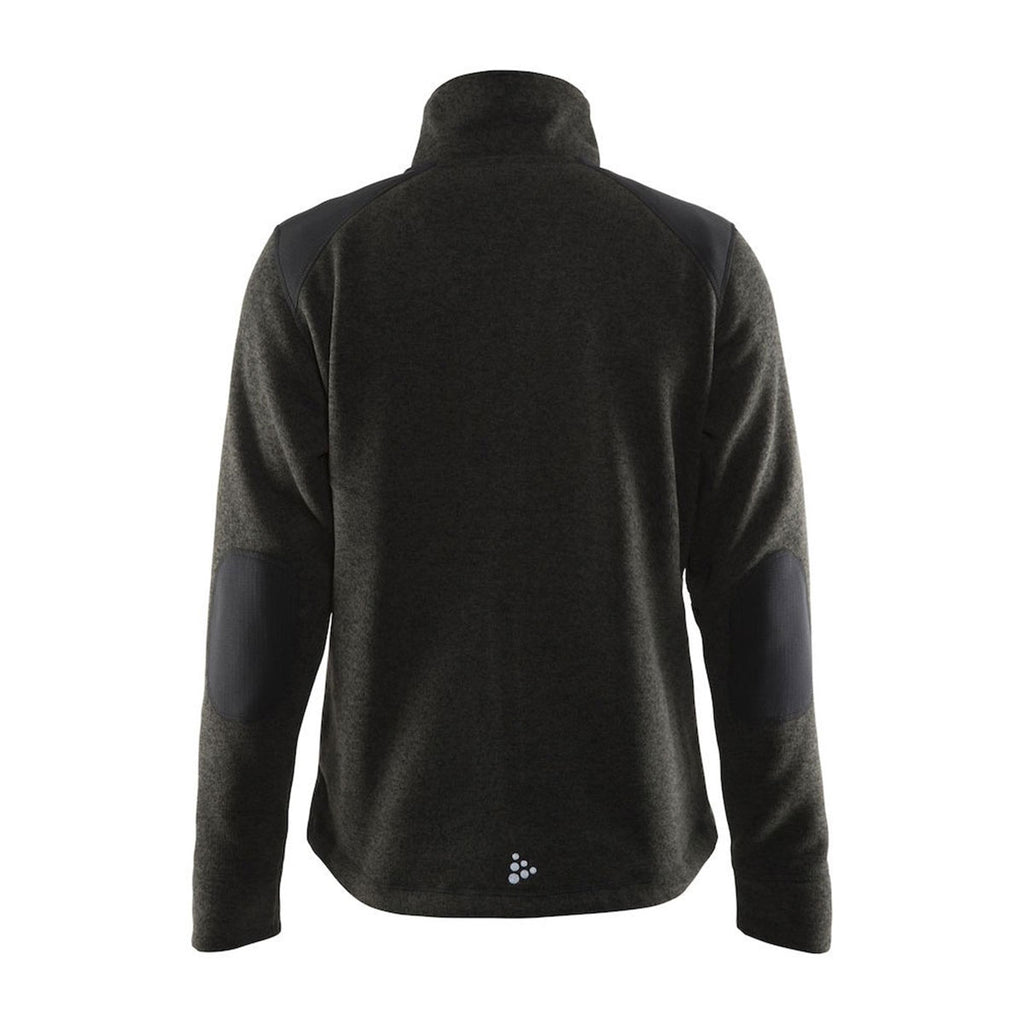 Craft Sports Men's Black/Platinum Noble Zip Heavy Knit Fleece Jacket