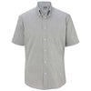 Edwards Men's Dark Grey Pinpoint Oxford Short Sleeve Shirt