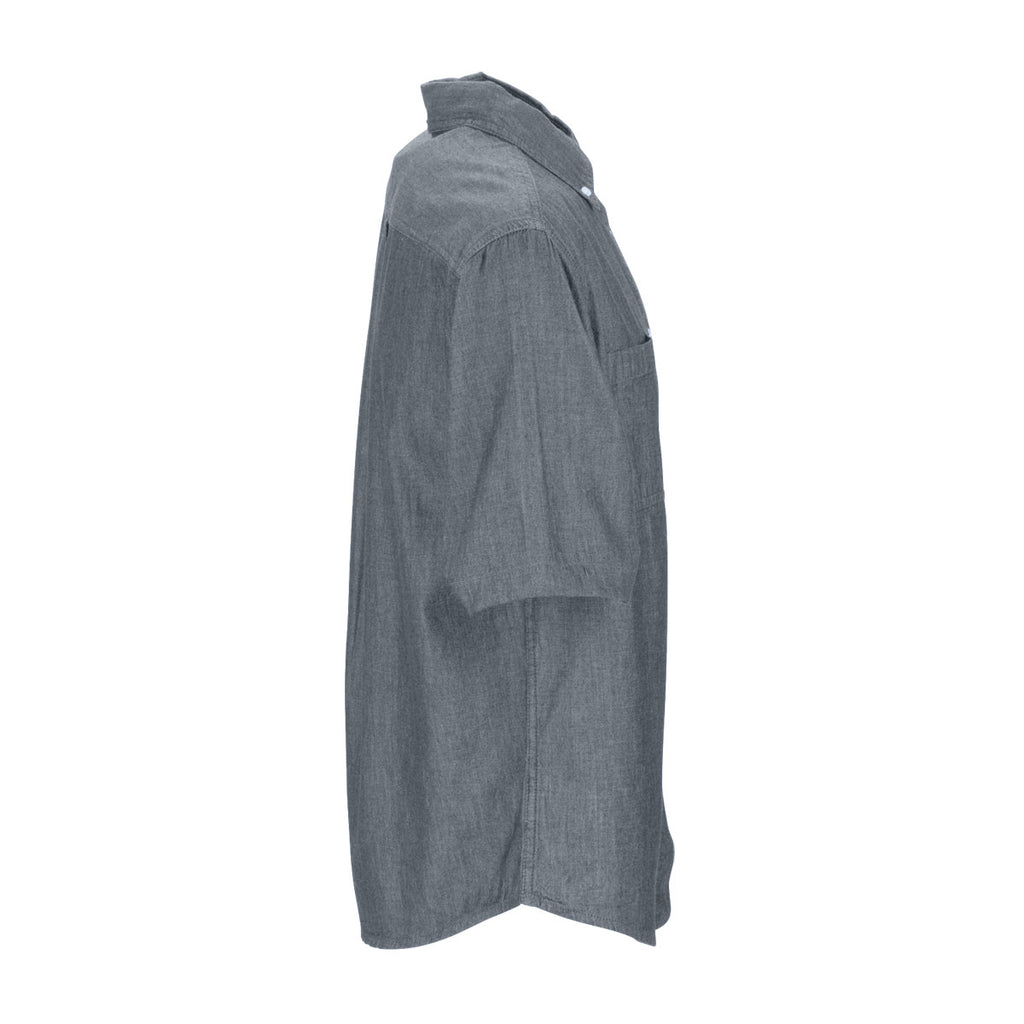 Vantage Men's Grey Short-Sleeve Hudson Denim Shirt