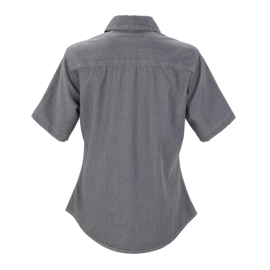 Vantage Women's Grey Short-Sleeve Hudson Denim Shirt