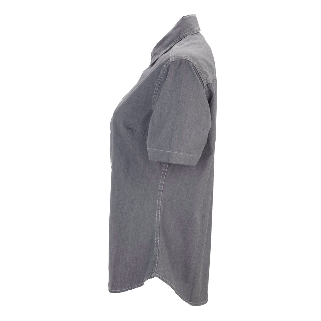 Vantage Women's Grey Short-Sleeve Hudson Denim Shirt