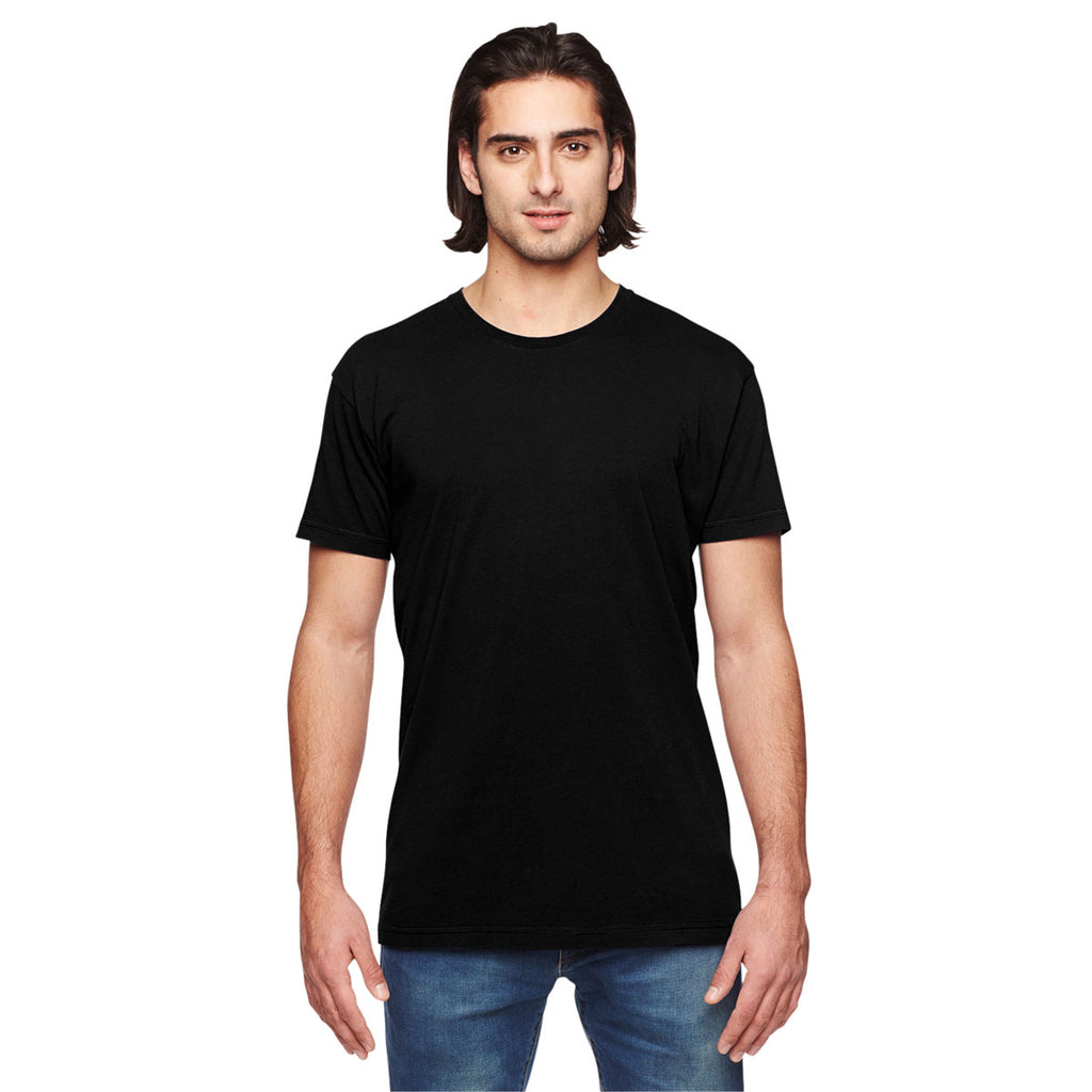 American Apparel Unisex Black Power Washed T-Shirt