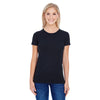 Threadfast Women's Black Slub Jersey Short-Sleeve T-Shirt