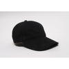 Pacific Headwear Black Adjustable Brushed Cotton Twill Cap