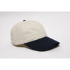 Pacific Headwear Khaki/Navy Adjustable Brushed Cotton Twill Cap