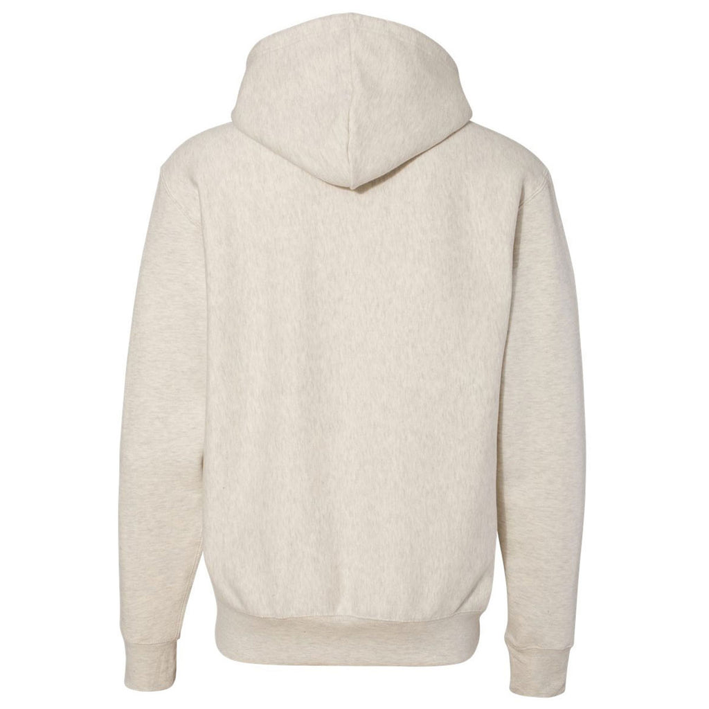 Weatherproof Men's Oatmeal Cross Weave Hooded Sweatshirt