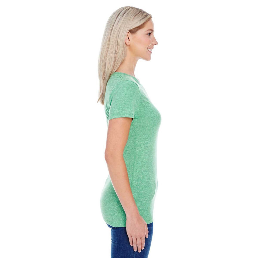 Threadfast Women's Green Triblend Short-Sleeve T-Shirt