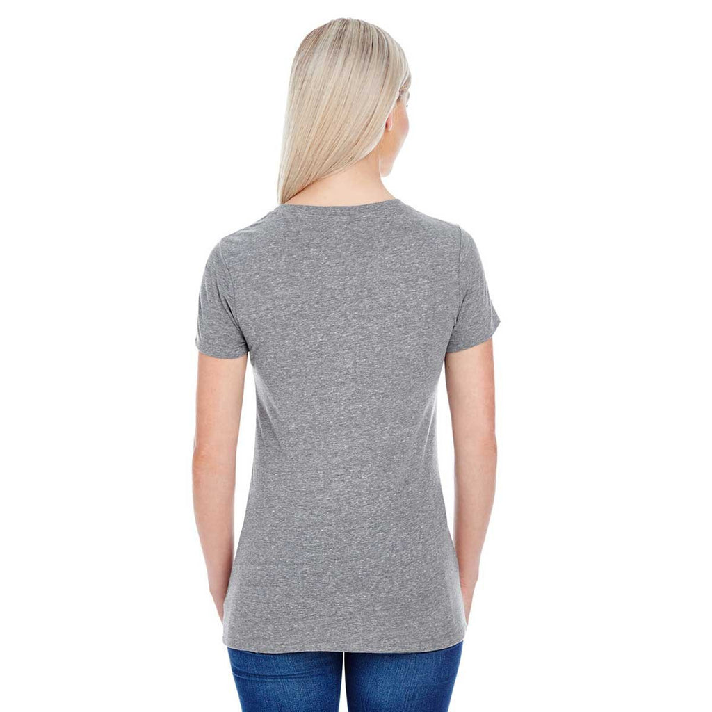 Threadfast Women's Grey Triblend Short-Sleeve T-Shirt