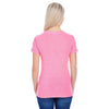 Threadfast Women's Neon Pink Triblend Short-Sleeve T-Shirt