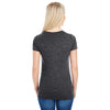 Threadfast Women's Black Triblend Short-Sleeve V-Neck T-Shirt