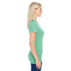 Threadfast Women's Green Triblend Short-Sleeve V-Neck T-Shirt