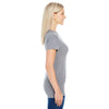 Threadfast Women's Grey Triblend Short-Sleeve V-Neck T-Shirt