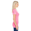 Threadfast Women's Neon Pink Triblend Short-Sleeve V-Neck T-Shirt