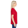 Threadfast Women's Red Fleck Triblend Short-Sleeve V-Neck T-Shirt
