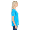 Threadfast Women's Turquoise Fleck Triblend Short-Sleeve V-Neck T-Shirt