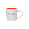 ETS White/Orange Turno Ceramic Mug With Rigid Interior 12 oz