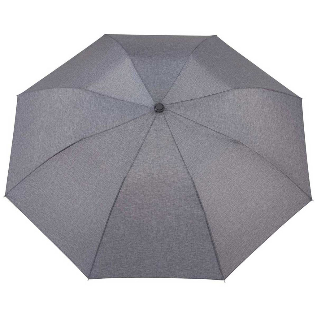 Leed's Grey 42" Auto Open Heathered Windproof Folding Umbrella