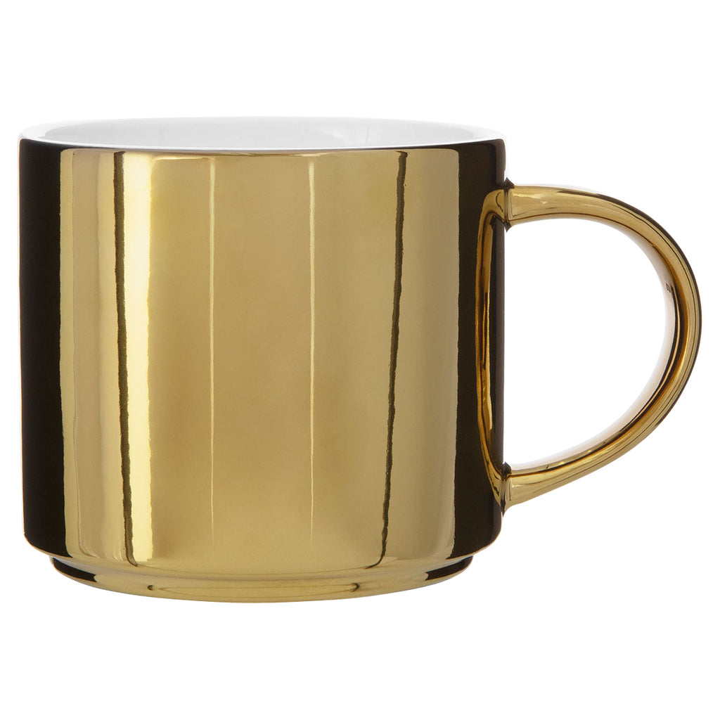 ETS Gold/White Monaco Metallic Mug 16 oz