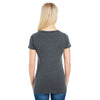 Threadfast Women's Vintage Charcoal Dye Short-Sleeve V-Neck T-Shirt