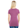 Threadfast Women's Vintage Wine Dye Short-Sleeve V-Neck T-Shirt