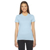 American Apparel Women's Light Blue Fine Jersey Short-Sleeve T-Shirt