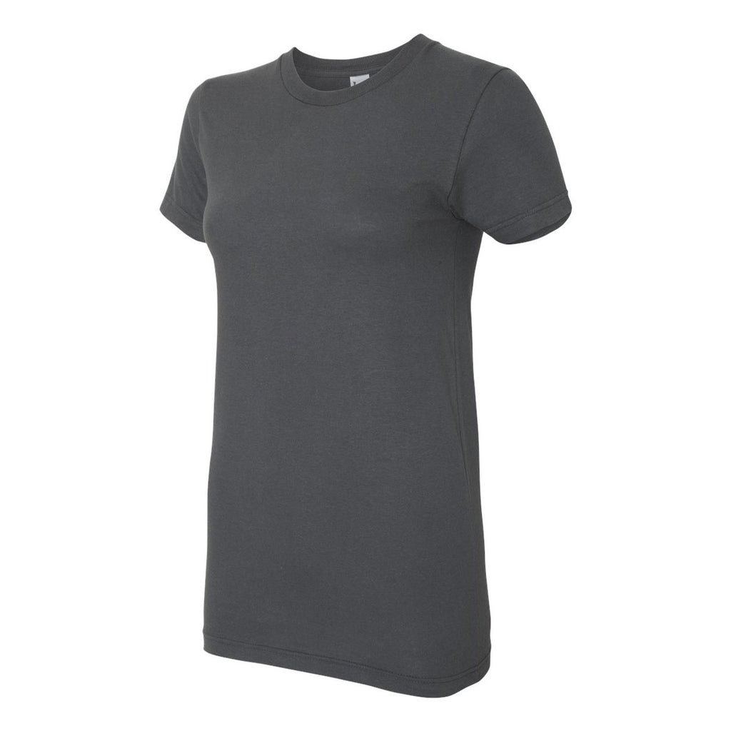 American Apparel Women's Asphalt Fine Jersey Short Sleeve T-Shirt
