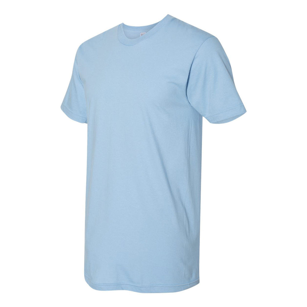 American Apparel Women's Light Blue Fine Jersey Short Sleeve T-Shirt