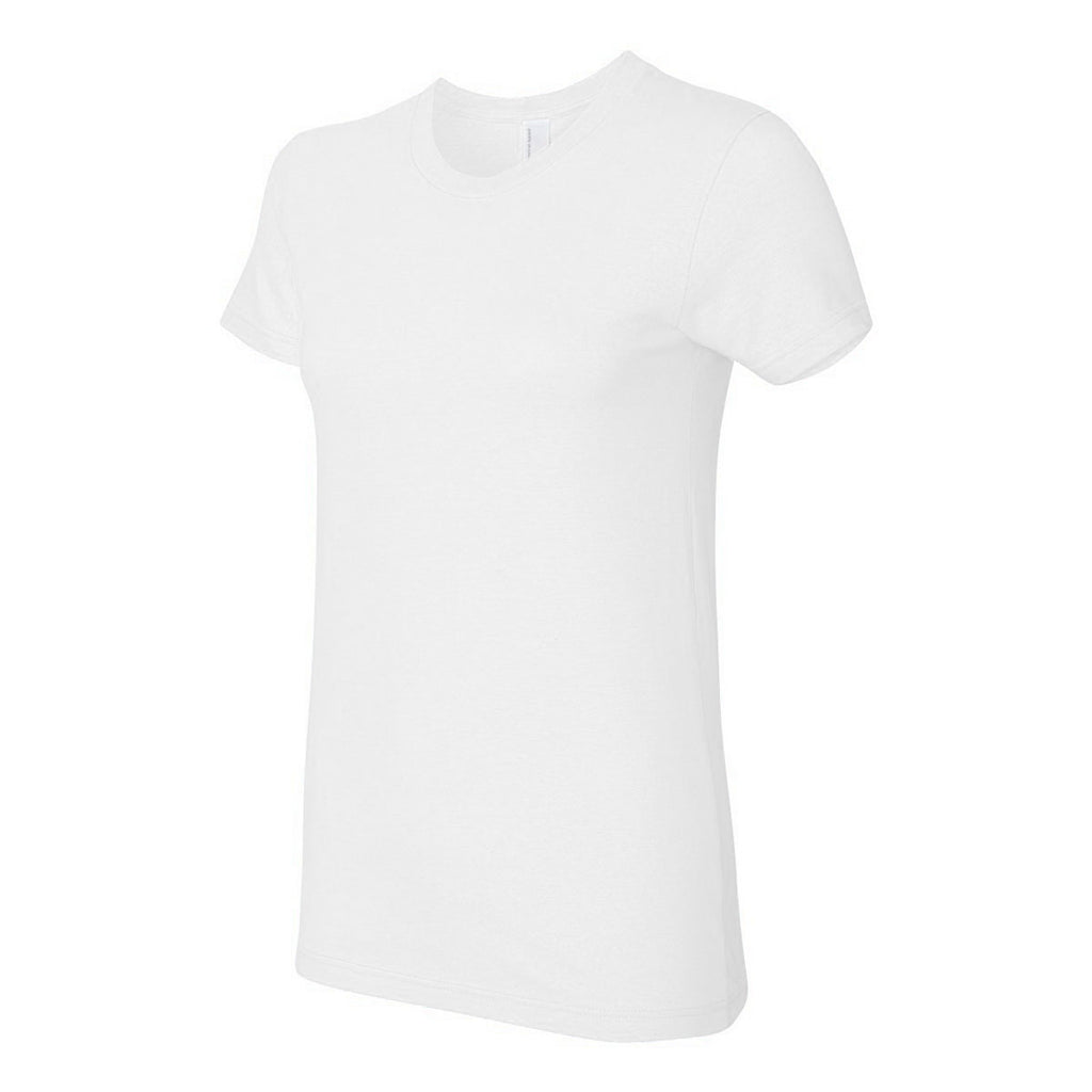 American Apparel Women's White Fine Jersey Short Sleeve T-Shirt