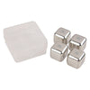 HIT Silver Stainless Steel Ice Cubes in Clear Case