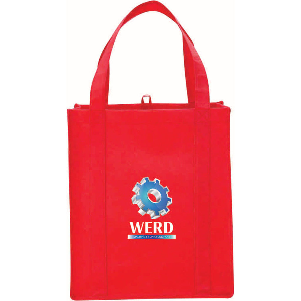 Leed's Red Big Grocery Non-Woven Tote