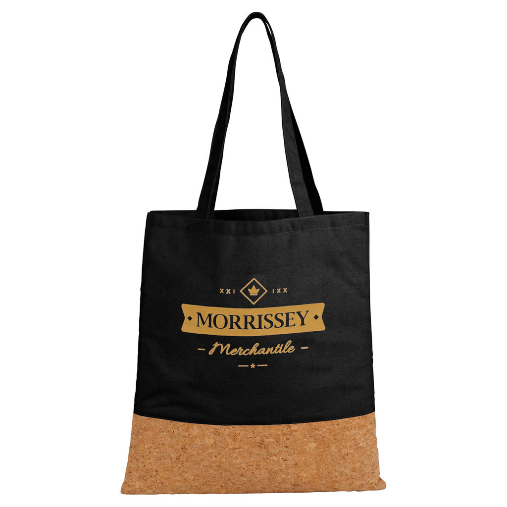 Leed's Black Cotton and Cork Convention Tote