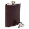 Coleman Leather Covered Tailgater Silver Flask