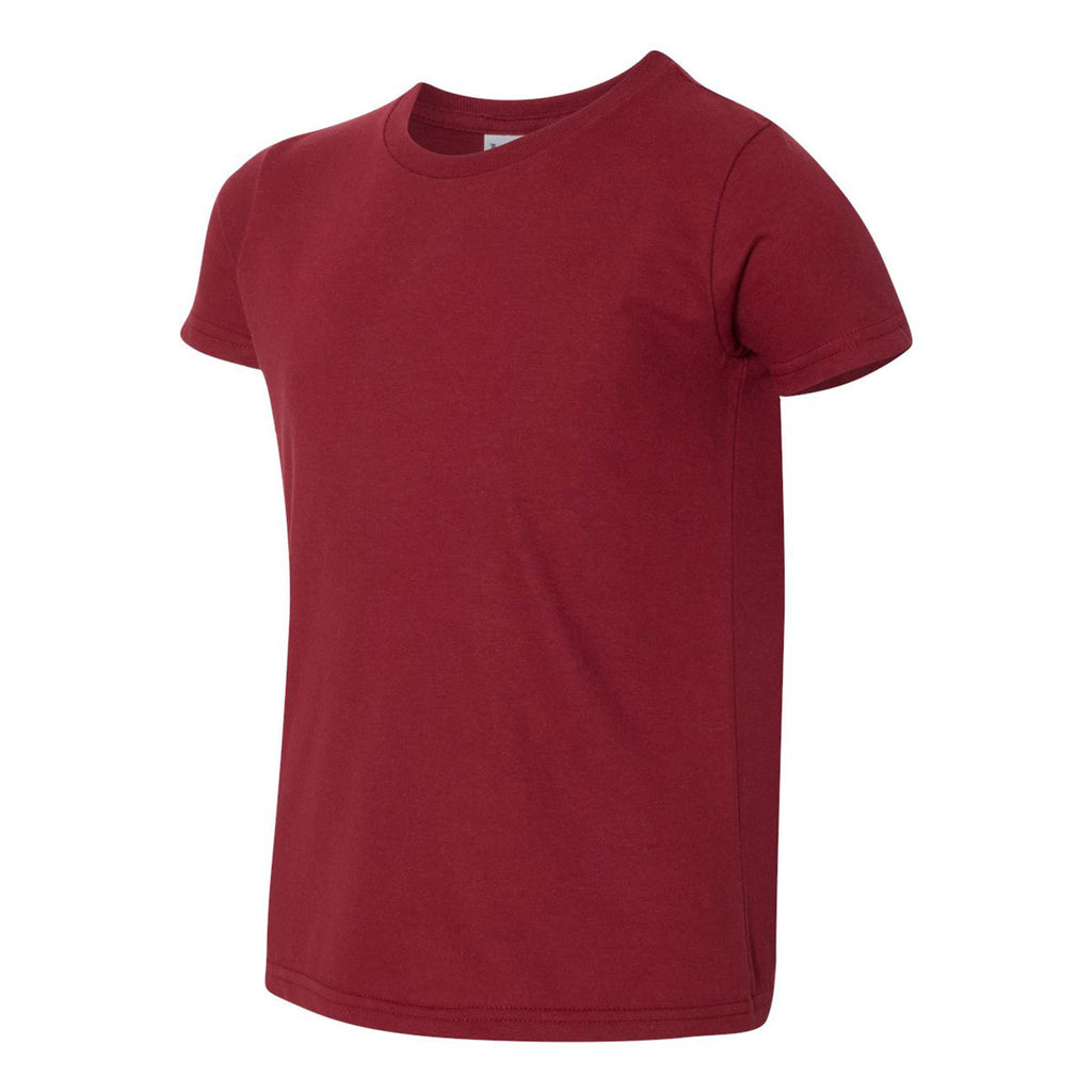 American Apparel Youth Cranberry Fine Jersey Short Sleeve T-Shirt