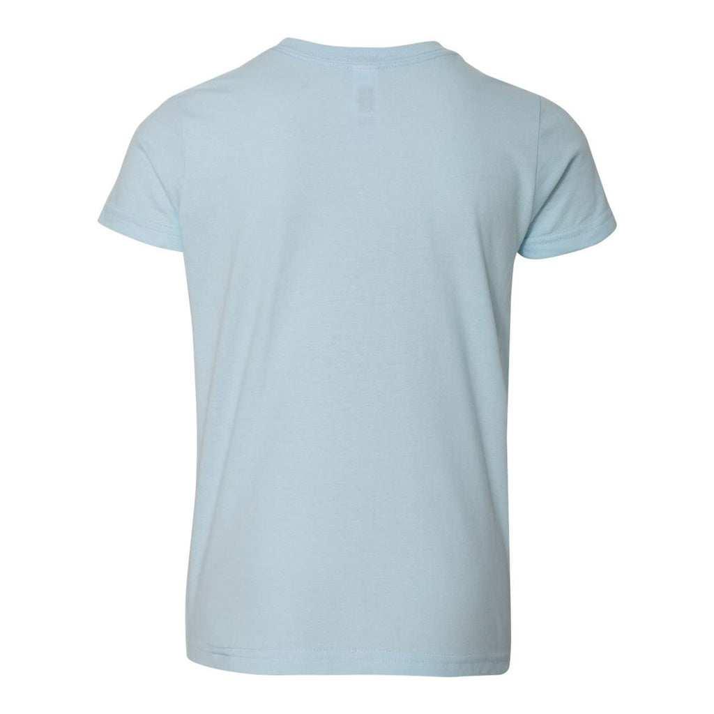 American Apparel Youth Light Blue Fine Jersey Short Sleeve T-Shirt