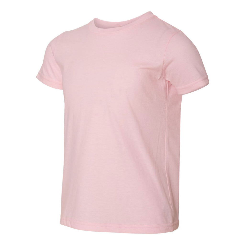 American Apparel Youth Light Pink Fine Jersey Short Sleeve T-Shirt