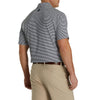 FootJoy Men's Navy/White ProDry Lisle Feeder Stripe Self Collar Polo