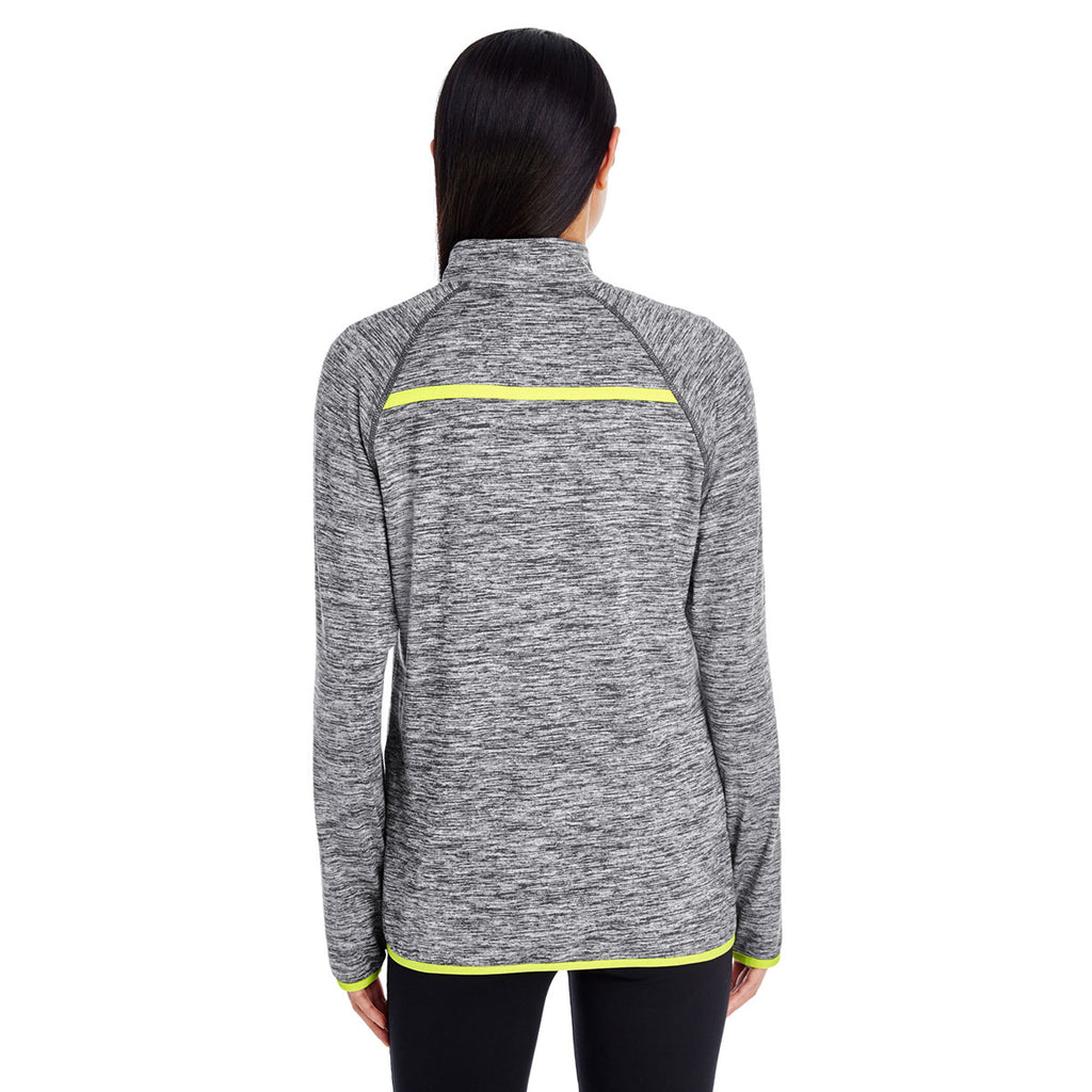 Holloway Women's Carbon Heather/Bright Yellow Force Training Top