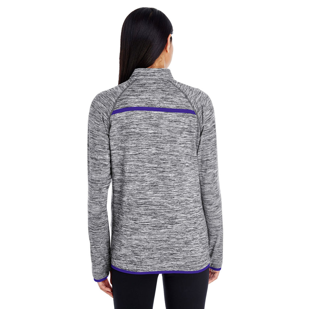 Holloway Women's Carbon Heather/Purple Force Training Top